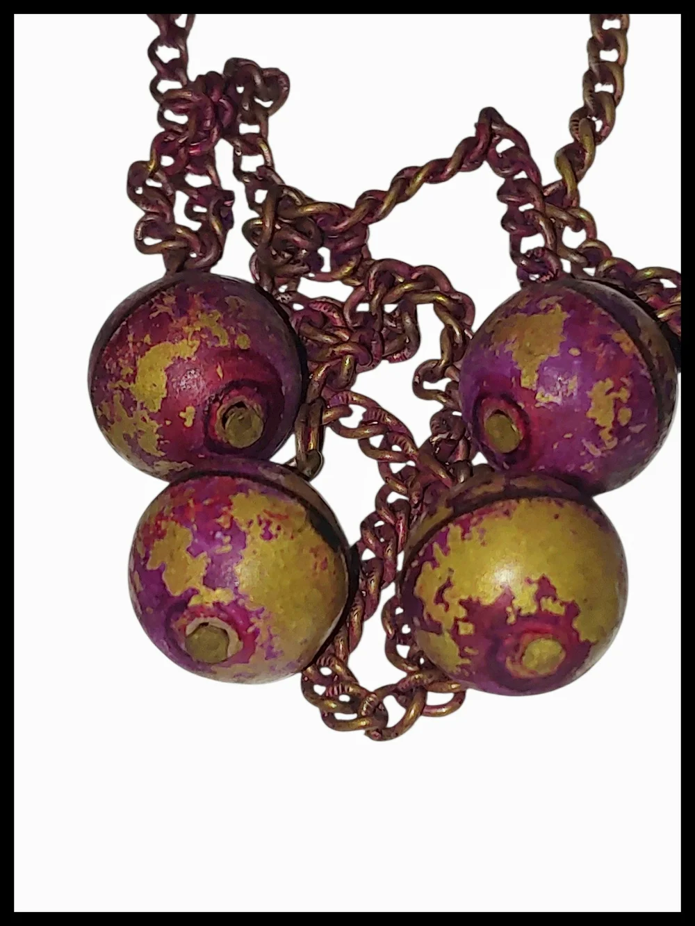 Boho Purple and Gold Tone necklace